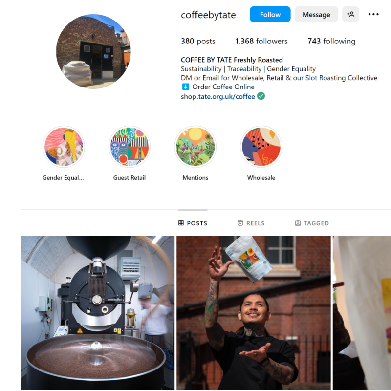 Picture of Coffeebytate instagram feed